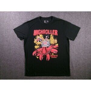Highroller Shirt Mens XL Black Lobster Co Portland ME Graphic Lobster Tee